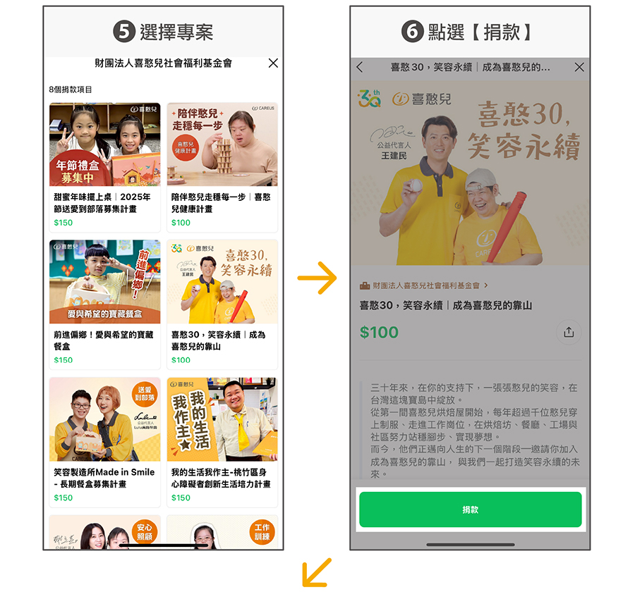 LINE Pay 線上捐款